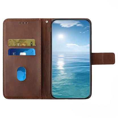 For Samsung Galaxy S24 FE Leather Case Line Pattern Wallet Phone Cover