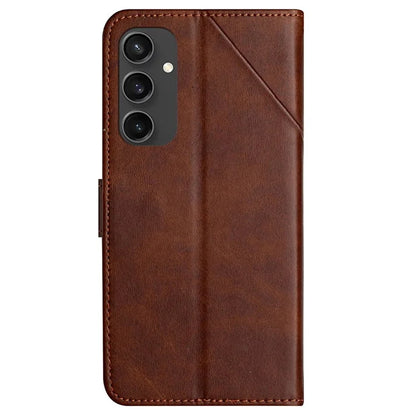 For Samsung Galaxy S24 FE Leather Case Line Pattern Wallet Phone Cover