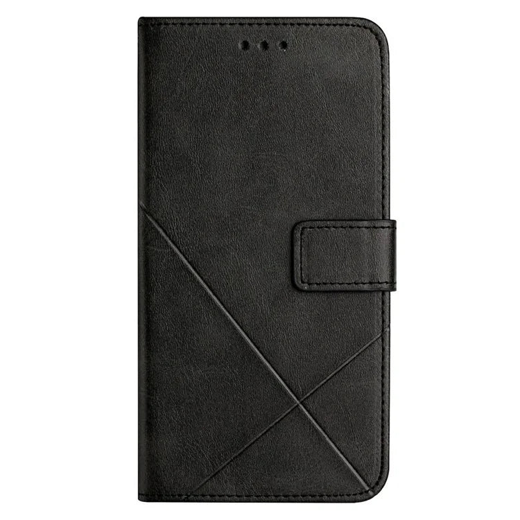 For Samsung Galaxy S24 FE Leather Case Line Pattern Wallet Phone Cover