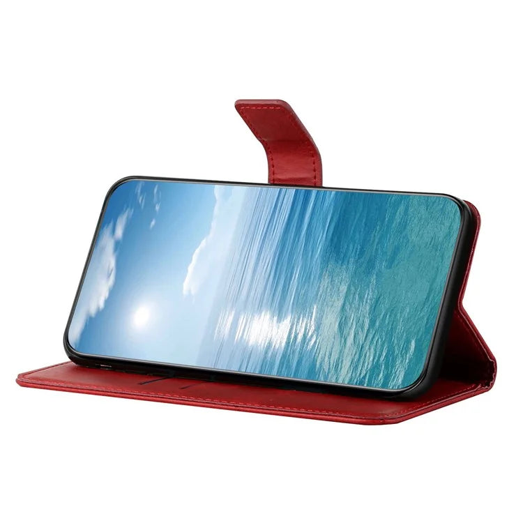 For Samsung Galaxy S24 FE Leather Case Line Pattern Wallet Phone Cover