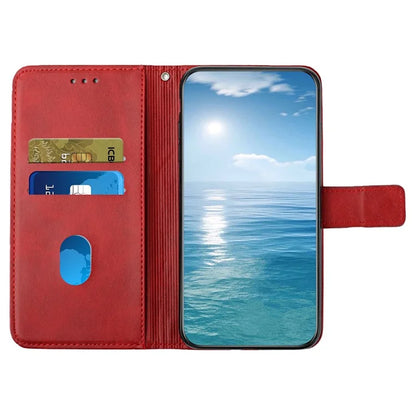 For Samsung Galaxy S24 FE Leather Case Line Pattern Wallet Phone Cover