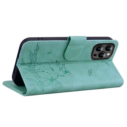 For iPhone 14 Pro Max Case Wallet Cat Pattern Imprinted Leather Phone Cover