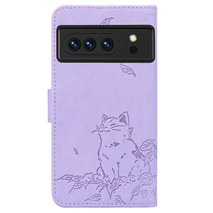For Google Pixel 8 Pro Case Wallet Cat Pattern Imprinted Leather Phone Cover