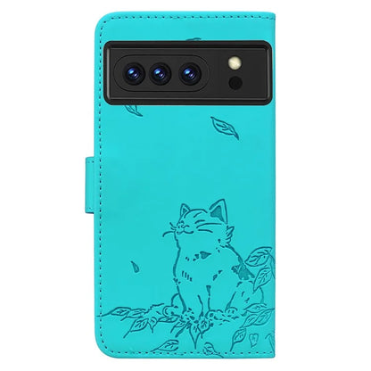 For Google Pixel 8 Pro Case Wallet Cat Pattern Imprinted Leather Phone Cover