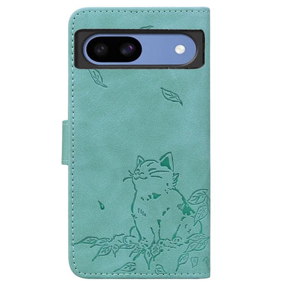 For Google Pixel 8a Case Wallet Cat Pattern Imprinted Leather Phone Cover