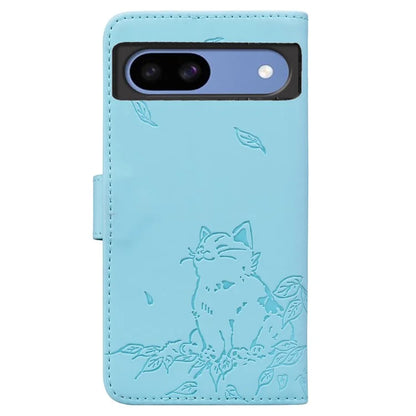 For Google Pixel 8a Case Wallet Cat Pattern Imprinted Leather Phone Cover