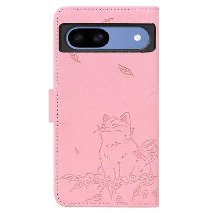 For Google Pixel 8a Case Wallet Cat Pattern Imprinted Leather Phone Cover