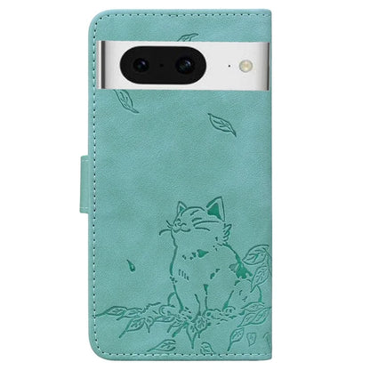 For Google Pixel 8 Case Wallet Cat Pattern Imprinted Leather Phone Cover