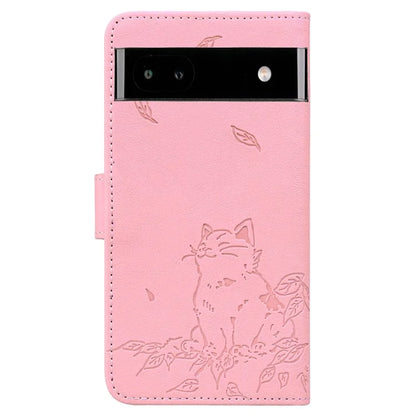 For Google Pixel 7a Case Wallet Cat Pattern Imprinted Leather Phone Cover