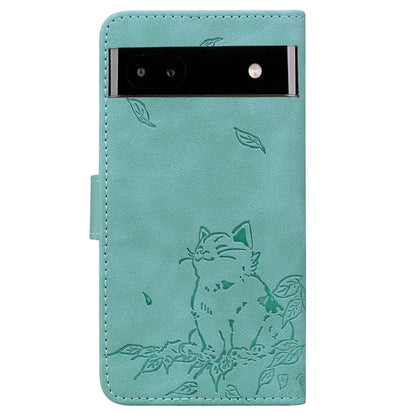 For Google Pixel 7a Case Wallet Cat Pattern Imprinted Leather Phone Cover