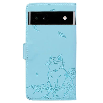 For Google Pixel 7a Case Wallet Cat Pattern Imprinted Leather Phone Cover