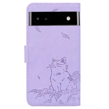 For Google Pixel 7a Case Wallet Cat Pattern Imprinted Leather Phone Cover