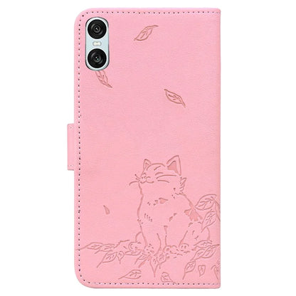 For Sony Xperia 10 VI Case Wallet Cat Pattern Imprinted Leather Phone Cover