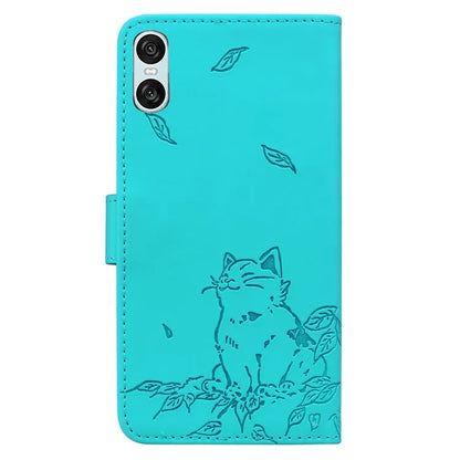 For Sony Xperia 10 VI Case Wallet Cat Pattern Imprinted Leather Phone Cover