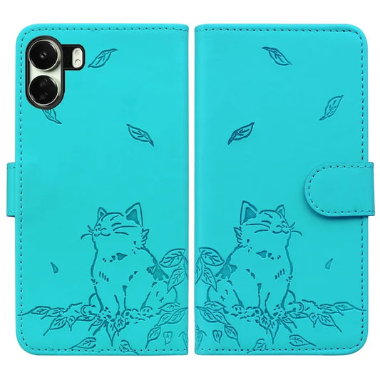 For Xiaomi Redmi 13C 4G / Poco C65 4G Case Wallet Cat Pattern Imprinted Leather Phone Cover