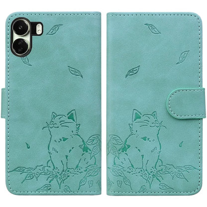For Xiaomi Redmi 13C 4G / Poco C65 4G Case Wallet Cat Pattern Imprinted Leather Phone Cover