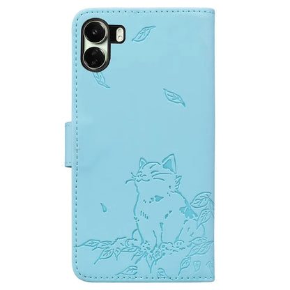 For Xiaomi Redmi 13C 4G / Poco C65 4G Case Wallet Cat Pattern Imprinted Leather Phone Cover