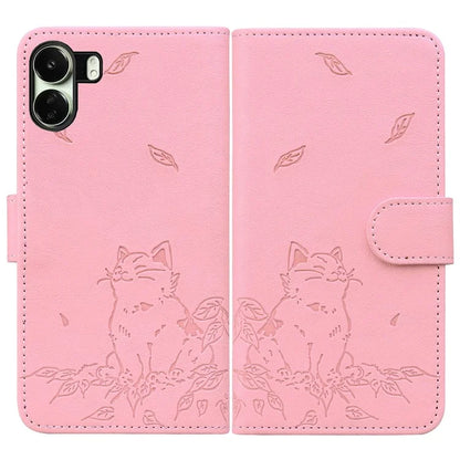 For Xiaomi Redmi 13C 4G / Poco C65 4G Case Wallet Cat Pattern Imprinted Leather Phone Cover