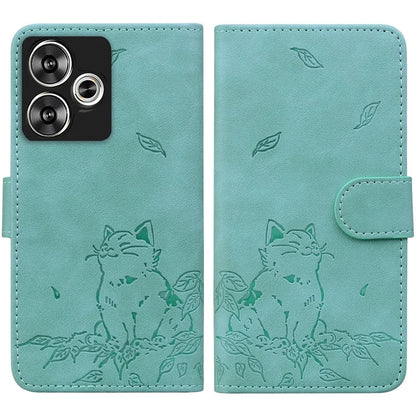 For Xiaomi Poco F6 5G / Redmi Turbo 3 5G Case Wallet Cat Pattern Imprinted Leather Phone Cover