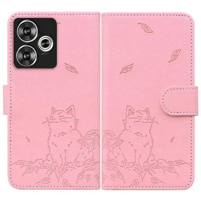 For Xiaomi Poco F6 5G / Redmi Turbo 3 5G Case Wallet Cat Pattern Imprinted Leather Phone Cover
