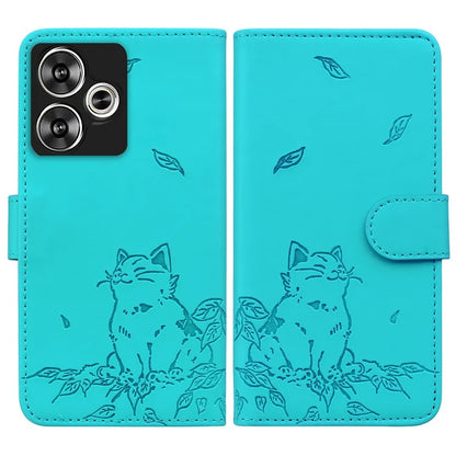 For Xiaomi Poco F6 5G / Redmi Turbo 3 5G Case Wallet Cat Pattern Imprinted Leather Phone Cover