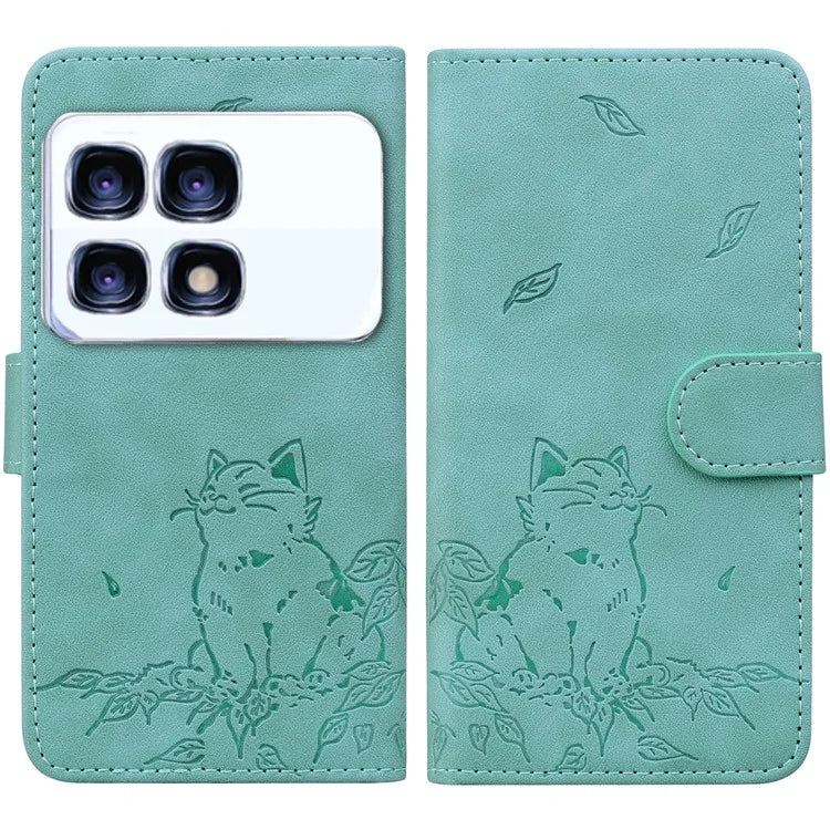 For Xiaomi Redmi K70 Ultra Case Wallet Cat Pattern Imprinted Leather Phone Cover