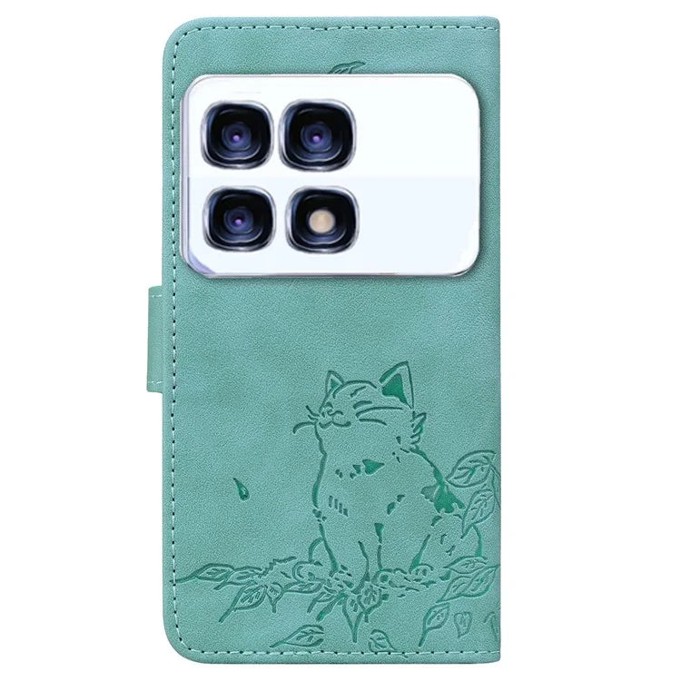 For Xiaomi Redmi K70 Ultra Case Wallet Cat Pattern Imprinted Leather Phone Cover