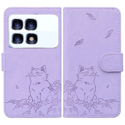 For Xiaomi Redmi K70 Ultra Case Wallet Cat Pattern Imprinted Leather Phone Cover