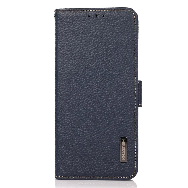 KHAZNEH For Samsung Galaxy M35 5G Phone Case Genuine Cow Leather Cover RFID Blocking