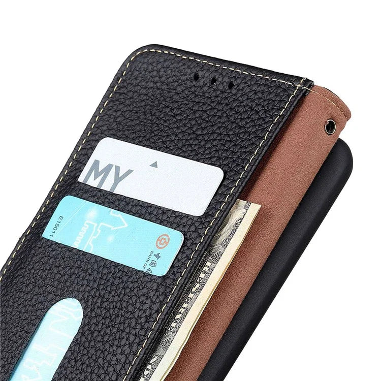 KHAZNEH For Samsung Galaxy M35 5G Phone Case Genuine Cow Leather Flip Cover