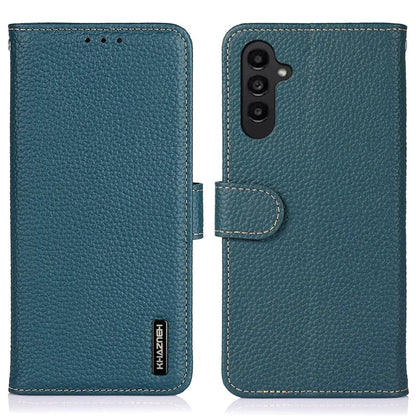KHAZNEH For Samsung Galaxy M35 5G Phone Case Genuine Cow Leather Flip Cover
