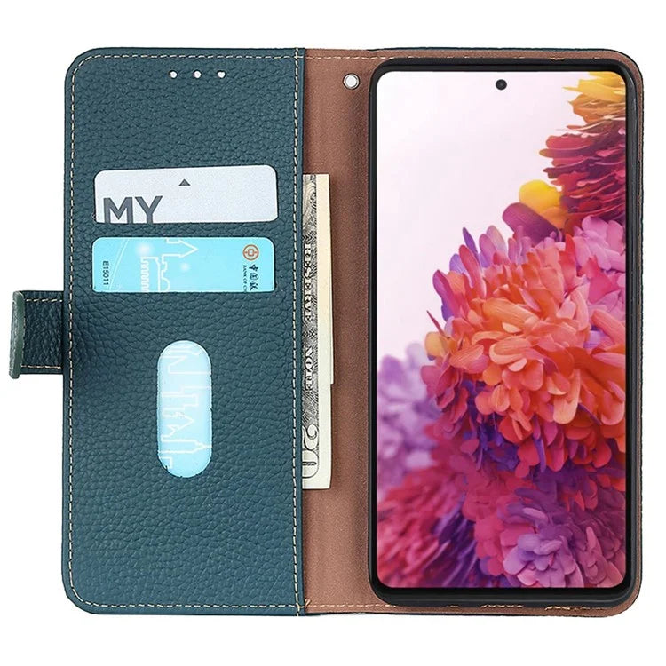 KHAZNEH For Samsung Galaxy M35 5G Phone Case Genuine Cow Leather Flip Cover