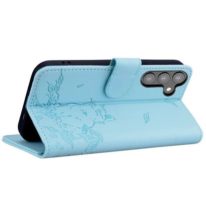 For Samsung Galaxy S24 FE Case Wallet Cat Pattern Imprinted Leather Phone Cover