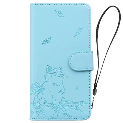 For Samsung Galaxy S24 FE Case Wallet Cat Pattern Imprinted Leather Phone Cover