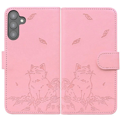 For Samsung Galaxy S24 FE Case Wallet Cat Pattern Imprinted Leather Phone Cover