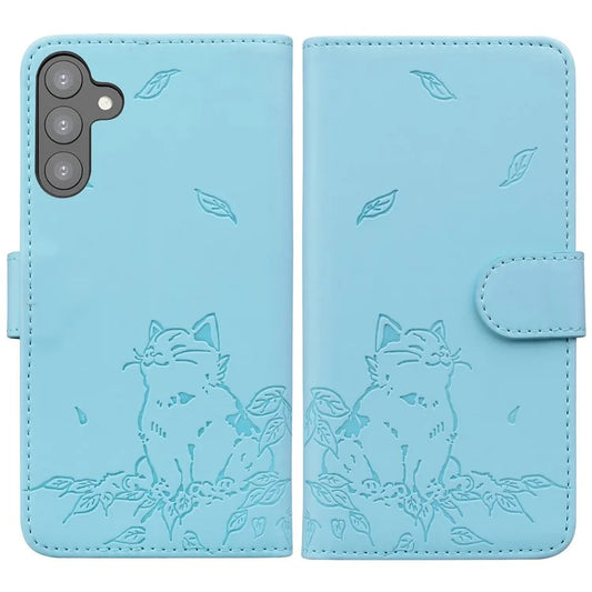 For Samsung Galaxy A16 5G Case Wallet Cat Pattern Imprinted Leather Phone Cover