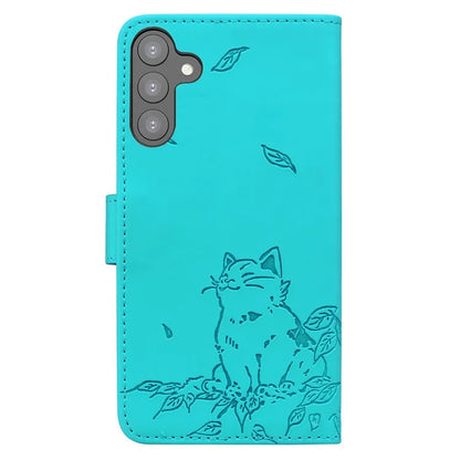 For Samsung Galaxy A16 5G Case Wallet Cat Pattern Imprinted Leather Phone Cover