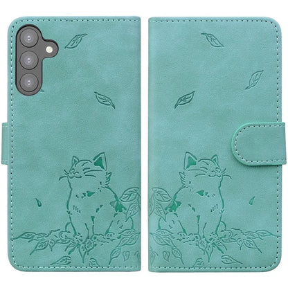 For Samsung Galaxy A16 5G Case Wallet Cat Pattern Imprinted Leather Phone Cover