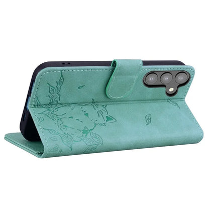 For Samsung Galaxy S24 Case Wallet Cat Pattern Imprinted Leather Phone Cover