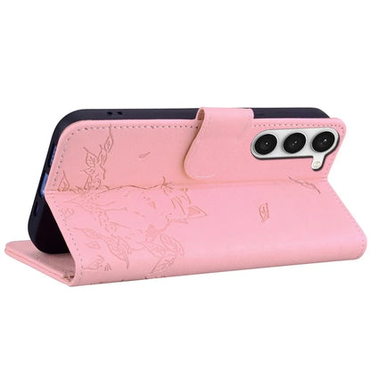 For Samsung Galaxy S23+ Case Wallet Cat Pattern Imprinted Leather Phone Cover