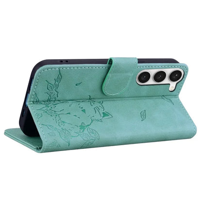 For Samsung Galaxy S23 Case Wallet Cat Pattern Imprinted Leather Phone Cover
