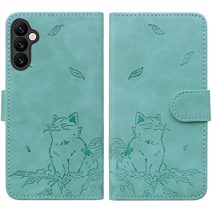 For Samsung Galaxy A54 5G Case Wallet Cat Pattern Imprinted Leather Phone Cover