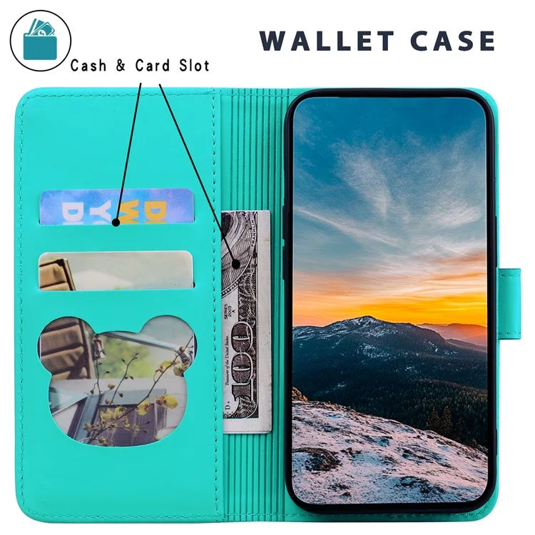 For Samsung Galaxy A54 5G Case Wallet Cat Pattern Imprinted Leather Phone Cover