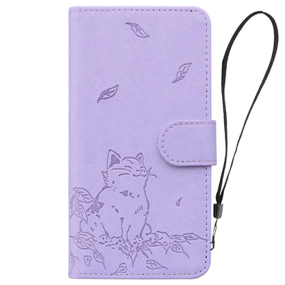 For Samsung Galaxy A54 5G Case Wallet Cat Pattern Imprinted Leather Phone Cover
