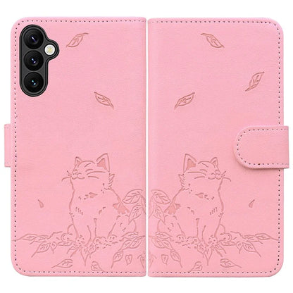 For Samsung Galaxy A54 5G Case Wallet Cat Pattern Imprinted Leather Phone Cover