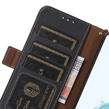 TJ For Samsung Galaxy A16 5G Case RFID Blocking Genuine Cow Leather Phone Cover