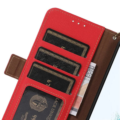 TJ For Samsung Galaxy A16 5G Case RFID Blocking Genuine Cow Leather Phone Cover