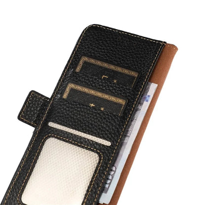 KHAZNEH For Samsung Galaxy A16 5G Phone Case Genuine Cow Leather Cover RFID Blocking