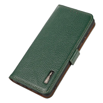 KHAZNEH For Samsung Galaxy A16 5G Phone Case Genuine Cow Leather Cover RFID Blocking