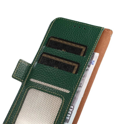KHAZNEH For Samsung Galaxy A16 5G Phone Case Genuine Cow Leather Cover RFID Blocking